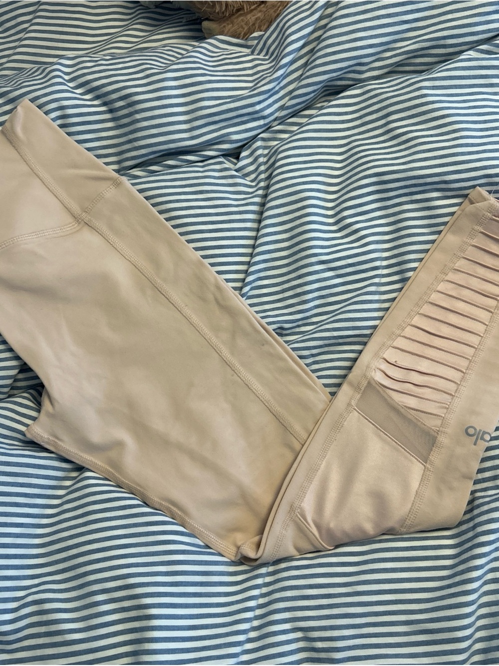 Pink High-Waist Leggings with Side Panel Detail